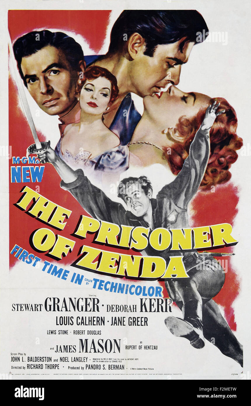 Prisionero de Zenda, La (1952) - póster de película Foto de stock