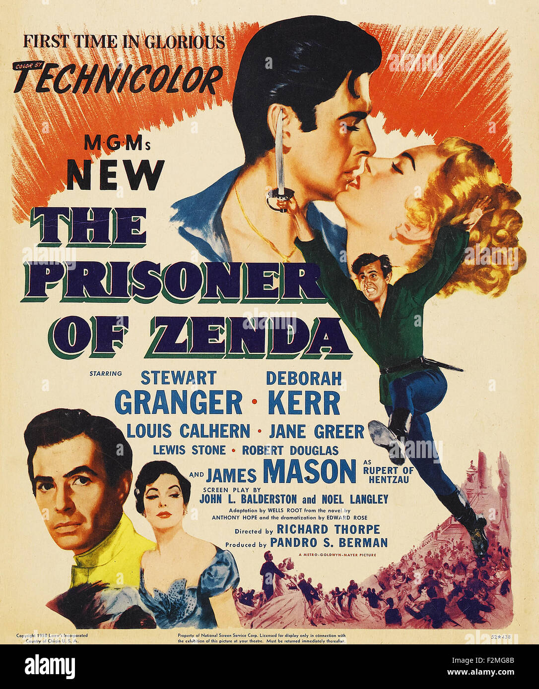 Prisionero de Zenda, La (1952) - póster de película Foto de stock