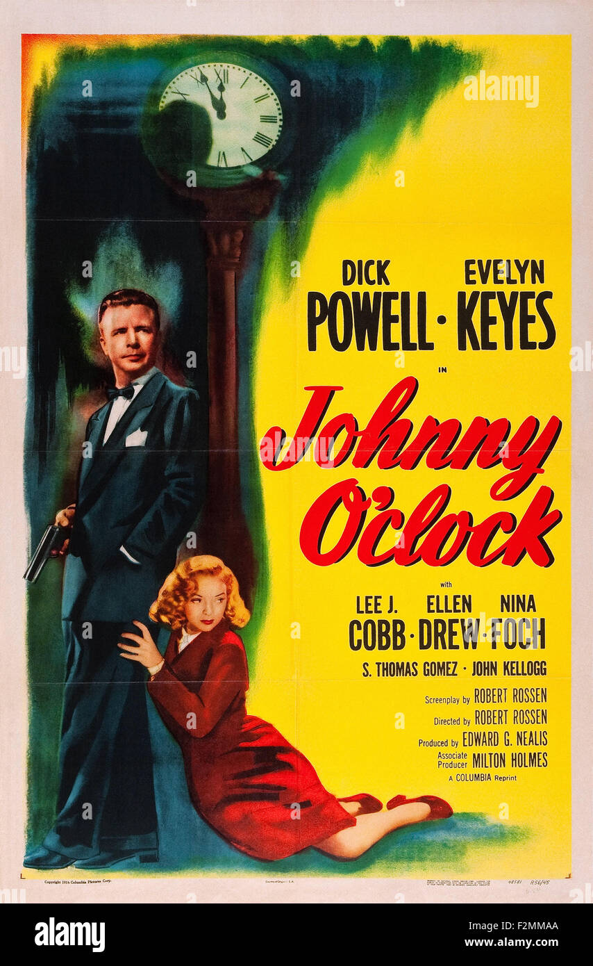 Johnny O'Clock 03 - póster de película Foto de stock