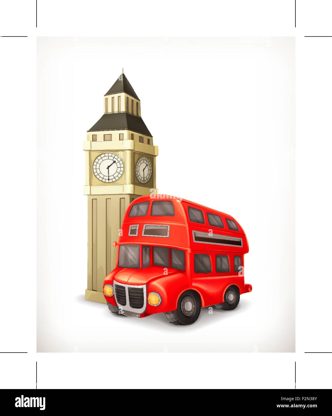 Autobús londinense, ilustración vectorial Ilustración del Vector