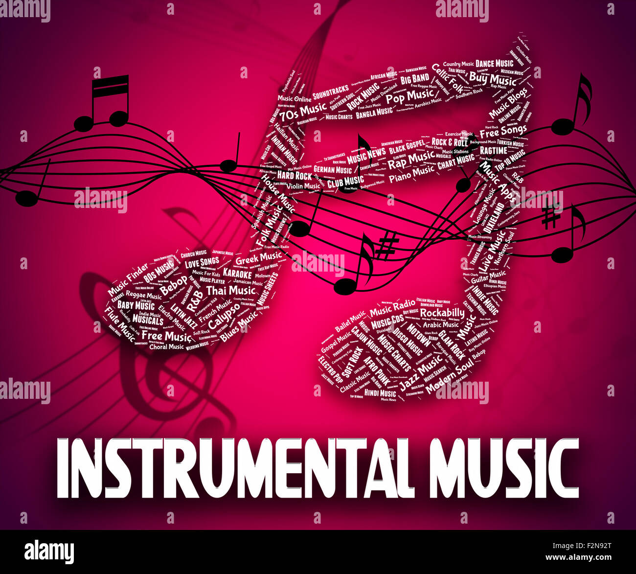 Significado de música instrumental instrumentos musicales y armonías  Fotografía de stock - Alamy