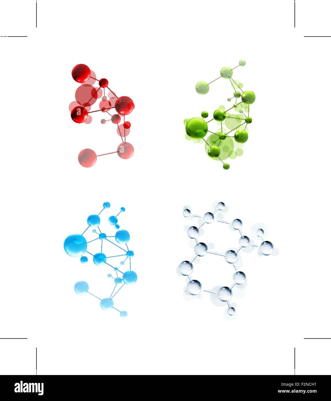 Conjunto de moléculas Imagen Vector de stock - Alamy