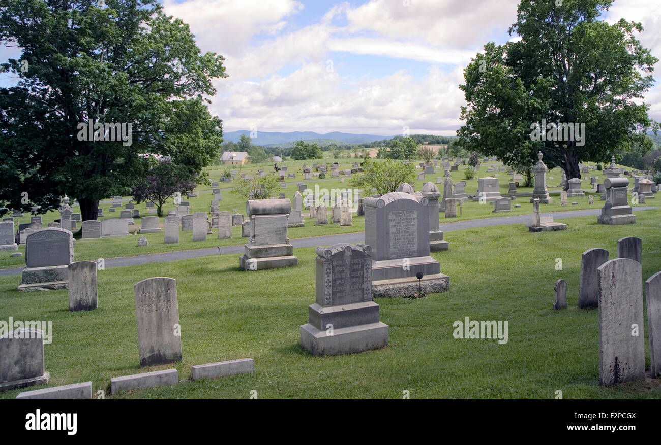 Cementerio de Danville, Vermont, EE.UU. Foto de stock