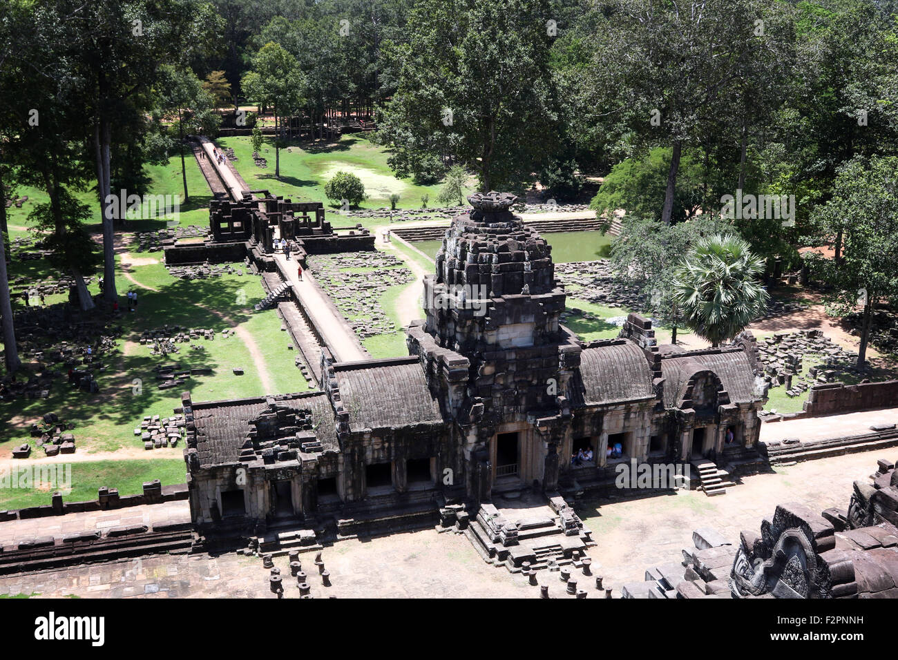 Angkor Thom Angkor Wat templo cerca de sitios turísticos Foto de stock