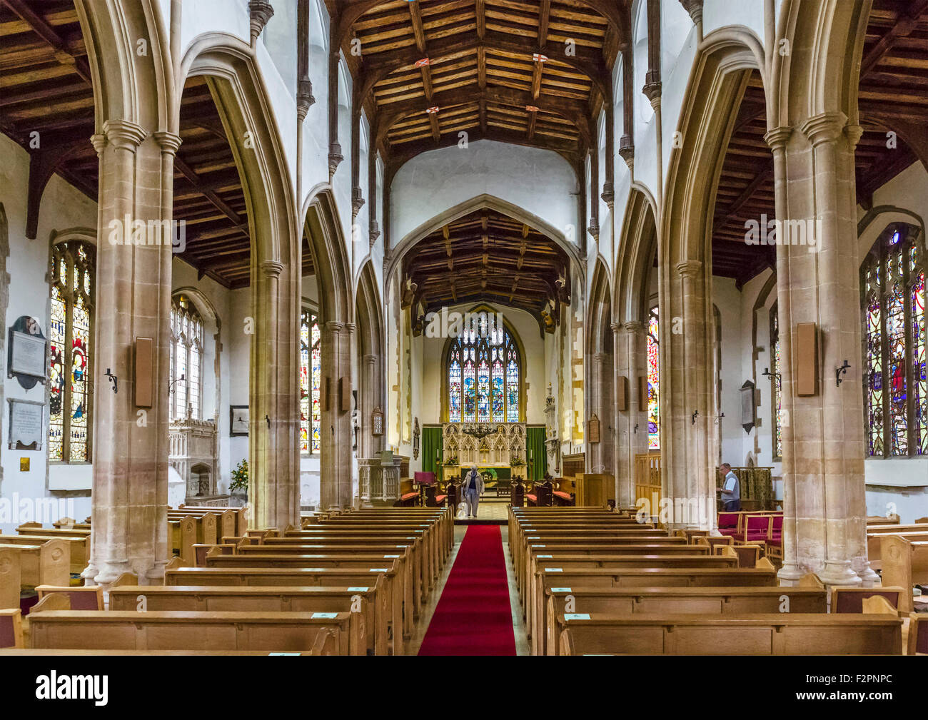 La nave en Dedham iglesia parroquial, Essex, Inglaterra, Reino Unido. Foto de stock