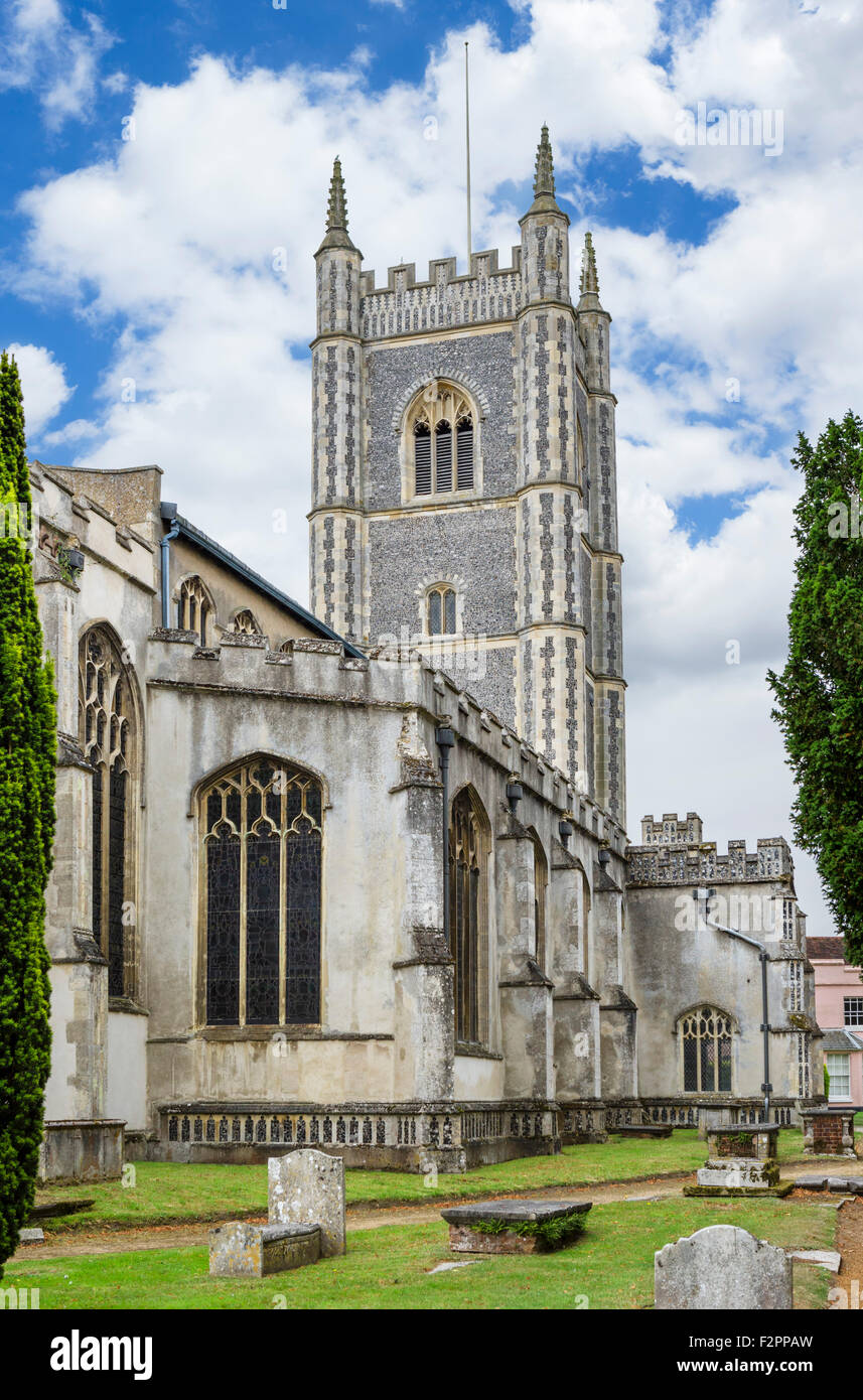 La iglesia parroquial de Dedham,'Constable Country', Essex, Inglaterra, Reino Unido. Foto de stock