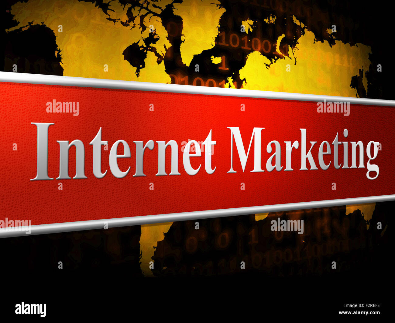 Internet Marketing indicando World Wide Web y el sitio Web Foto de stock