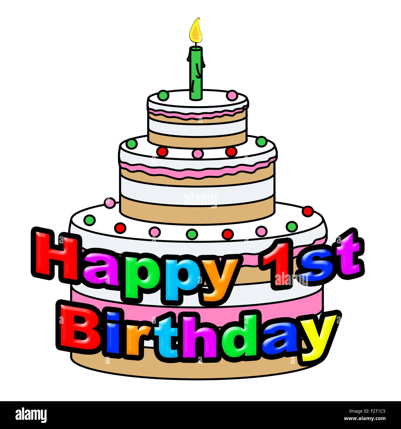 Feliz primer cumpleaños significado felicidad y celebrando Fotografía de stock Alamy