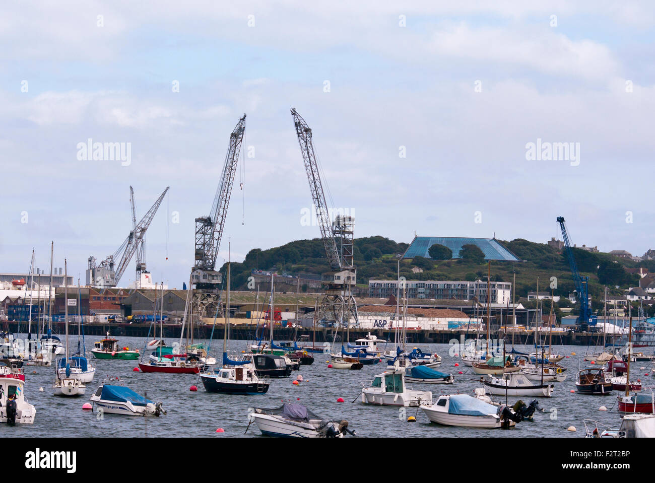 Falmouth Docks Cornwall Inglaterra Foto de stock