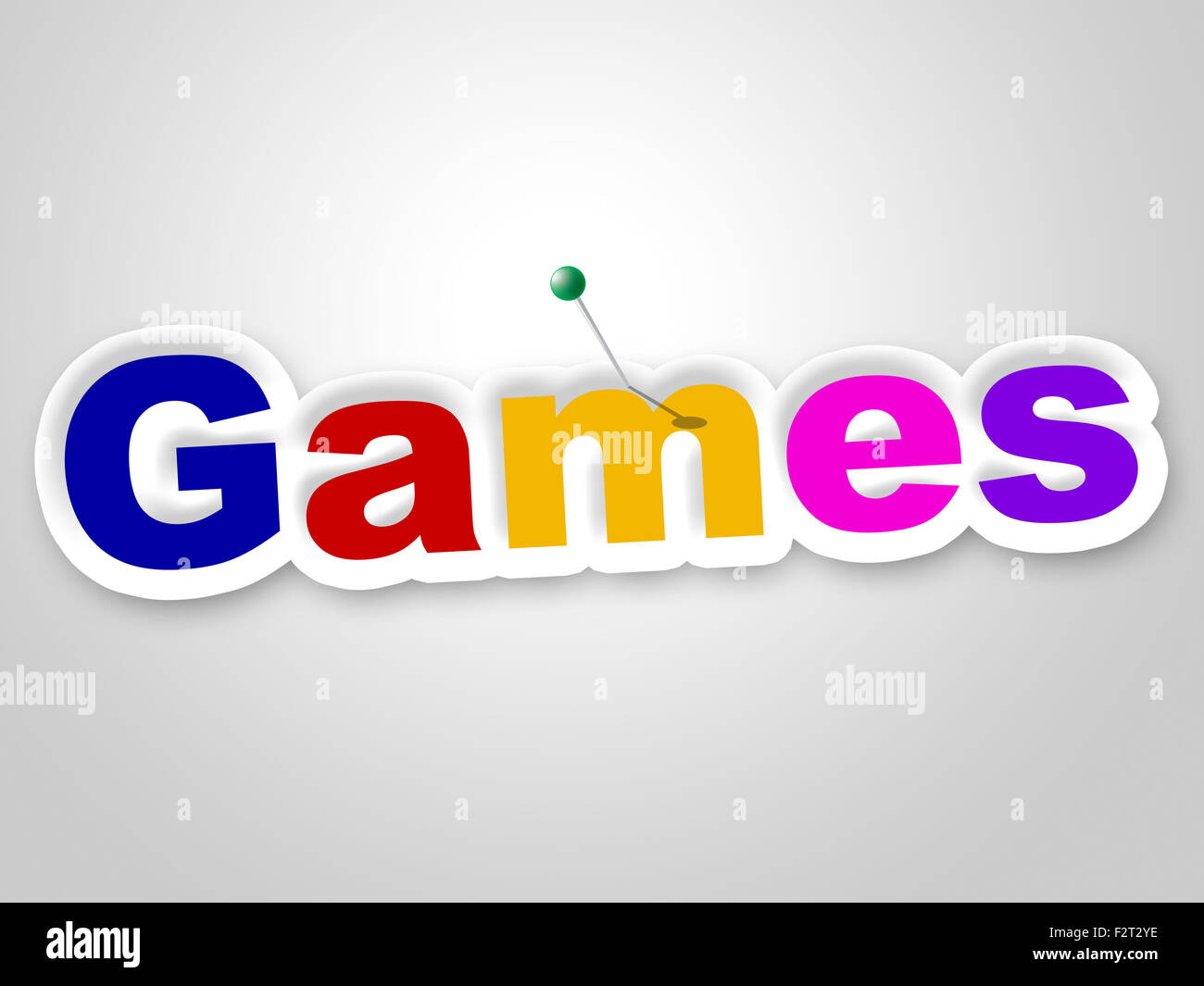 Juegos señal que significa el tiempo de juego y diversión Fotografía de