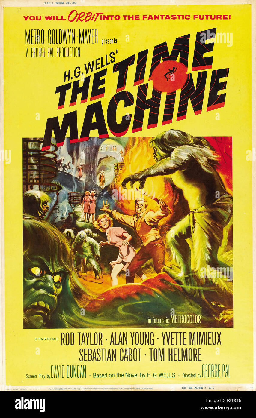 La máquina del tiempo, el cartel de la película Fotografía de stock Alamy La máquina del tiempo, el cartel de la película Fotografía de stock Alamy