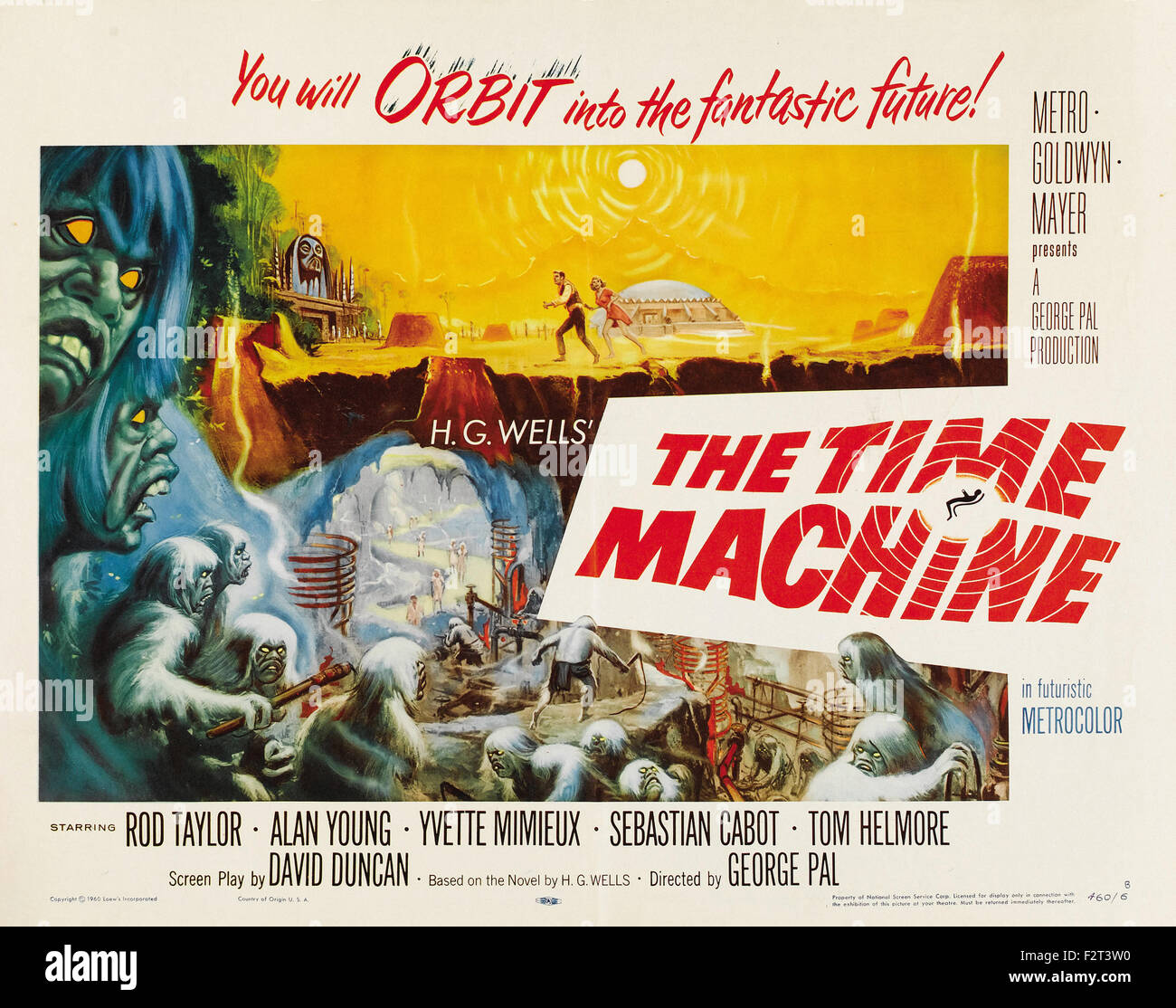 La máquina del tiempo, el cartel de la película Fotografía de stock Alamy La máquina del tiempo, el cartel de la película Fotografía de stock Alamy
