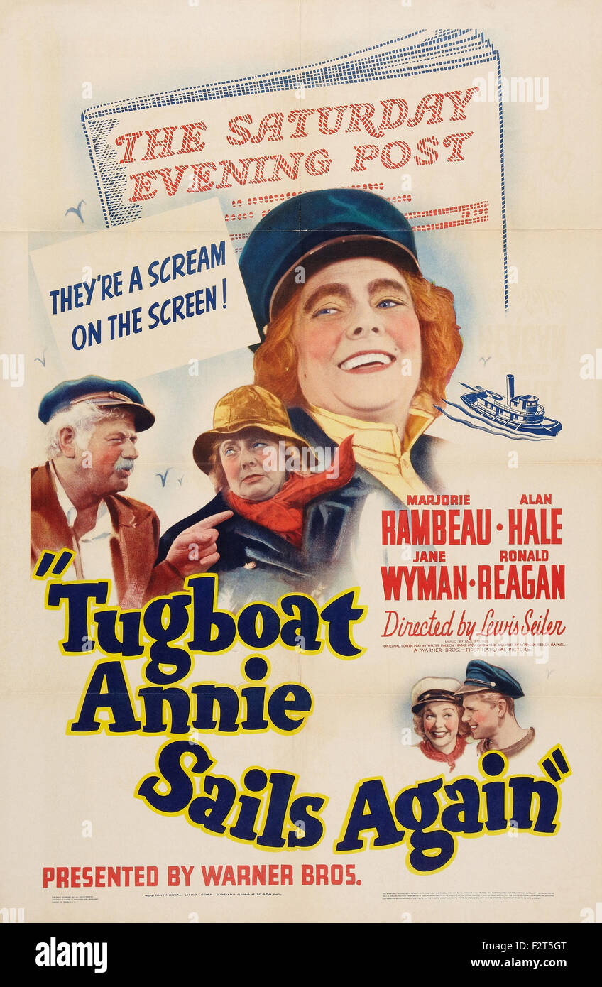 Remolcador Annie navega de nuevo - póster de película Foto de stock