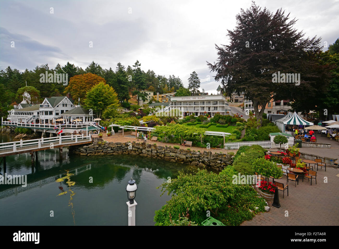 Roche Harbor, en la isla San Juan, Washington, EE.UU. Foto de stock
