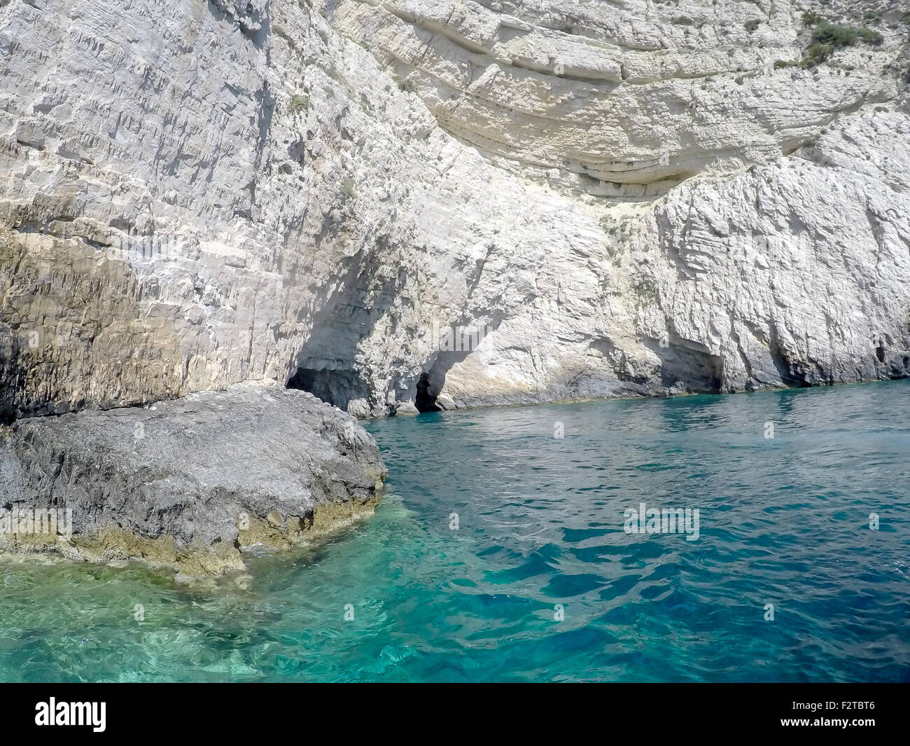 Hermoso paisaje marino de Zakynthos, Grecia Foto de stock