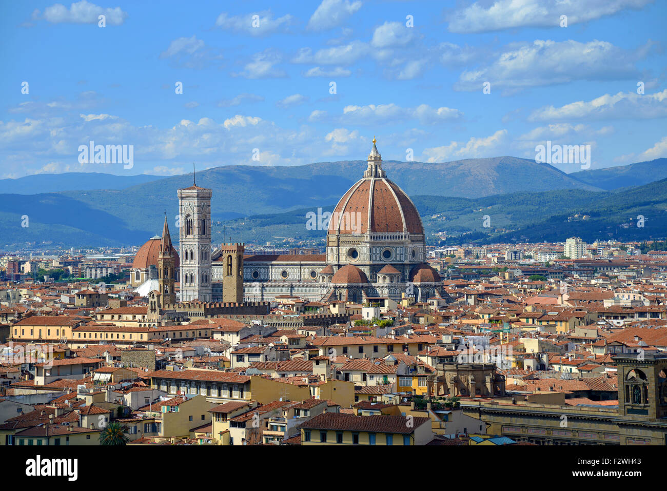La Catedral de Florencia (Duomo) situado en la Piazza del Duomo, Florencia, Toscana, Italia. Foto de stock