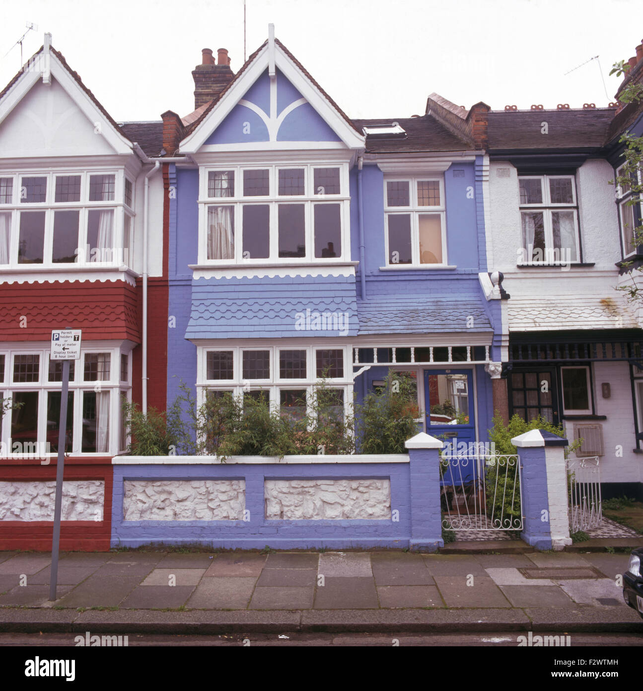 Exterior Casas Pintadas De Azul