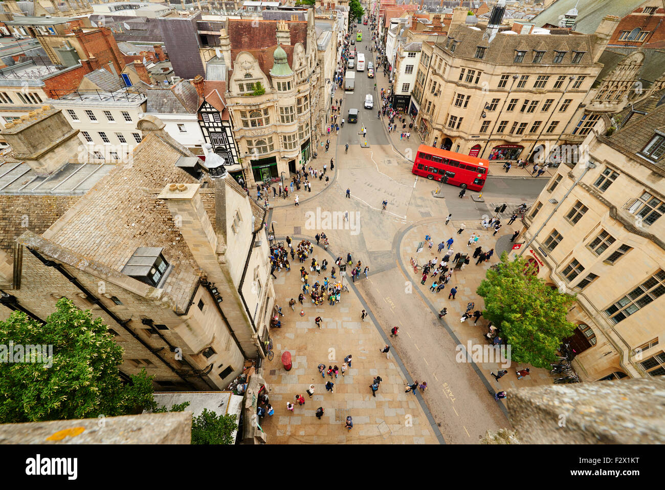 La vista desde la parte superior de Oxford, Oxford, Oxfordshire, Gran Bretaña, Europa Foto de stock