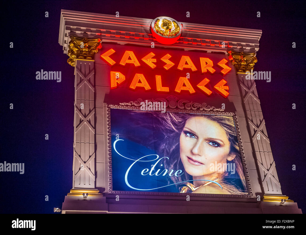 El cartel de espectáculo de Celine Dion en el Caesars Palace en Las Vegas  Fotografía de stock - Alamy