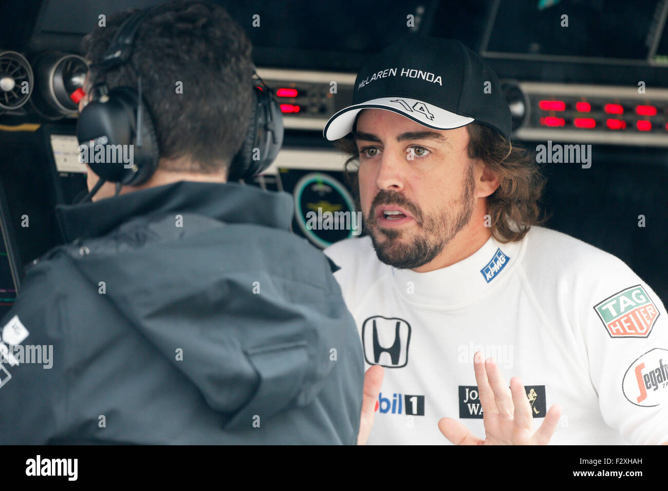 Automovilismo: Campeonato del Mundo de Fórmula Uno FIA 2015, el Gran Premio de Japón, #14 Fernando Alonso (ESP, McLaren Honda), Foto de stock