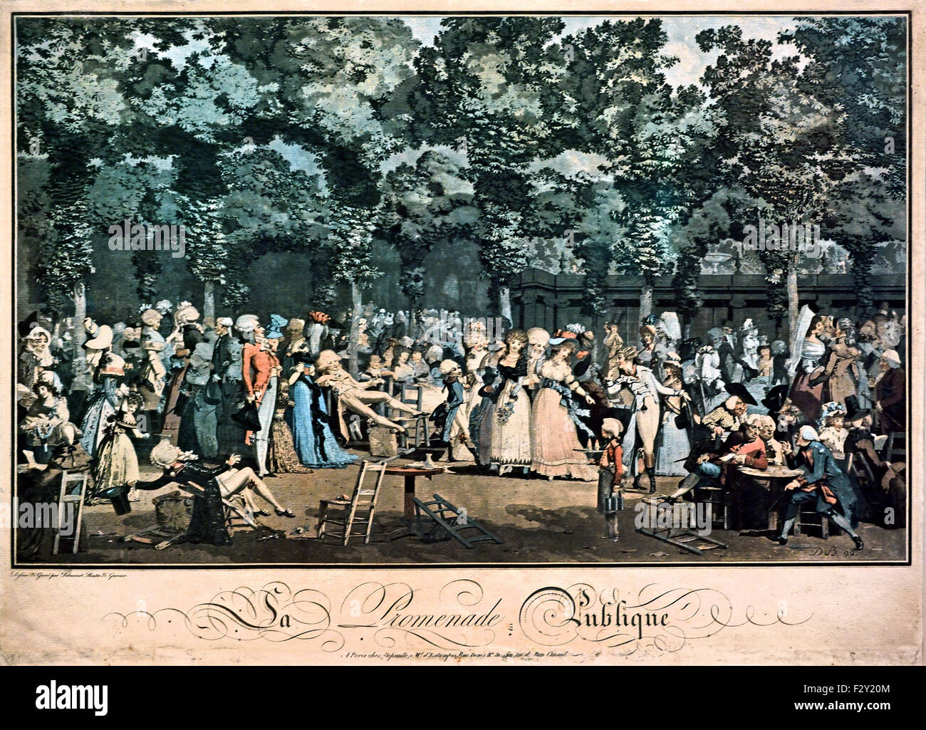 Para ver y ser visto 1792 Philibert Louis Debucourt francés en Paris Foto de stock
