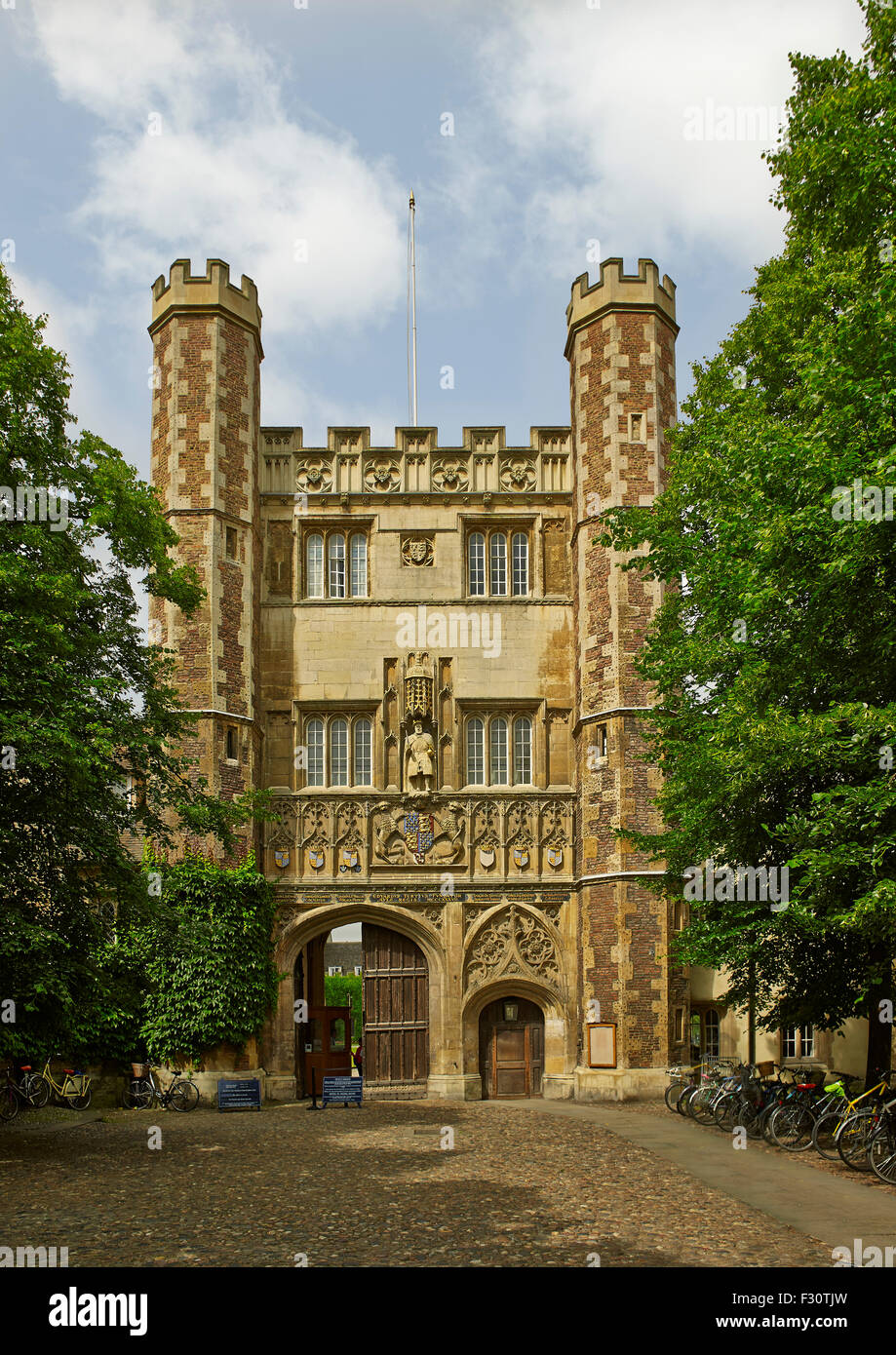 La Universidad de Cambridge, Trinity College portón grande Foto de stock