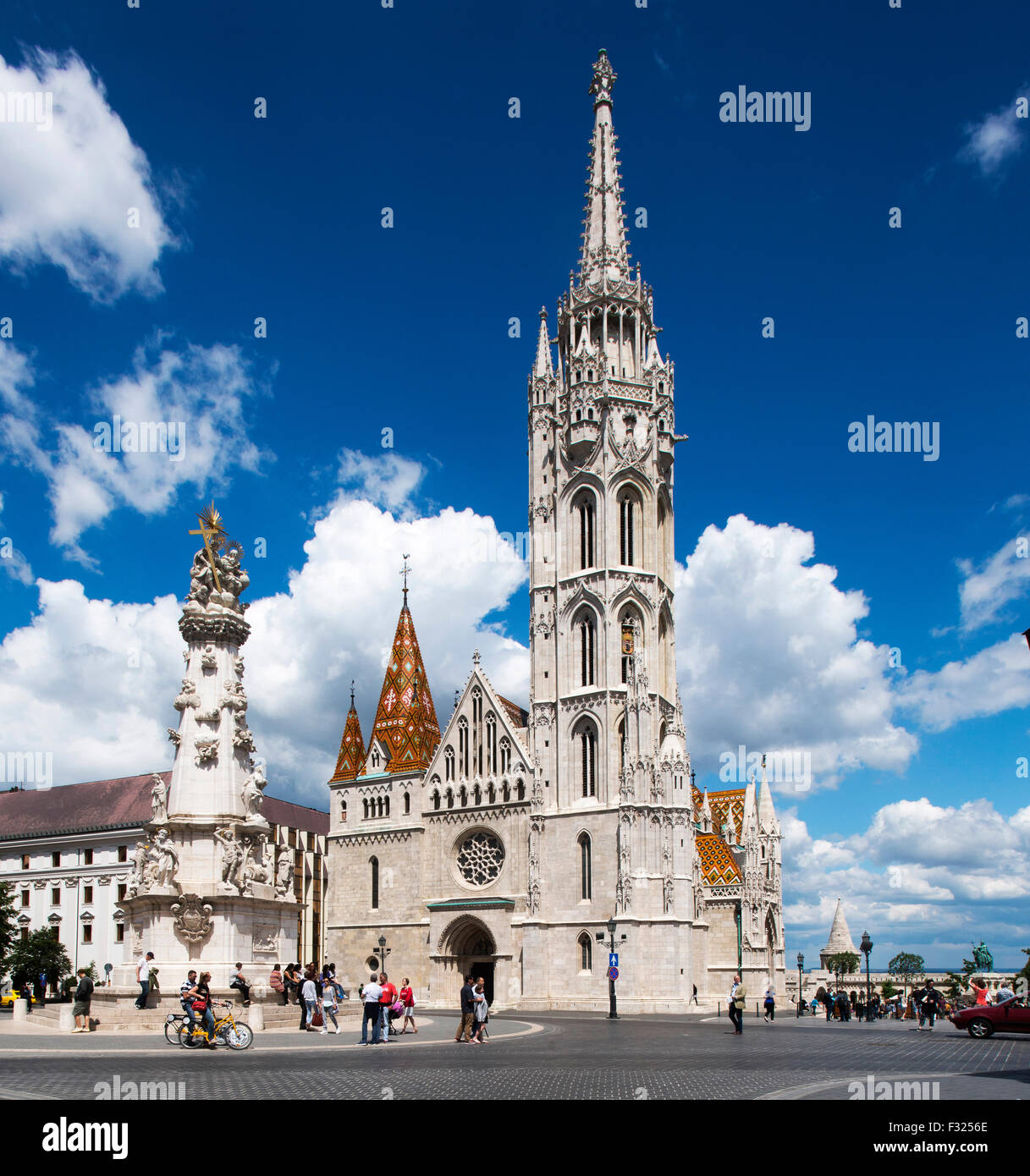 Matyas iglesia, Distrito del Castillo de Buda, en Budapest, Hungría Foto de stock