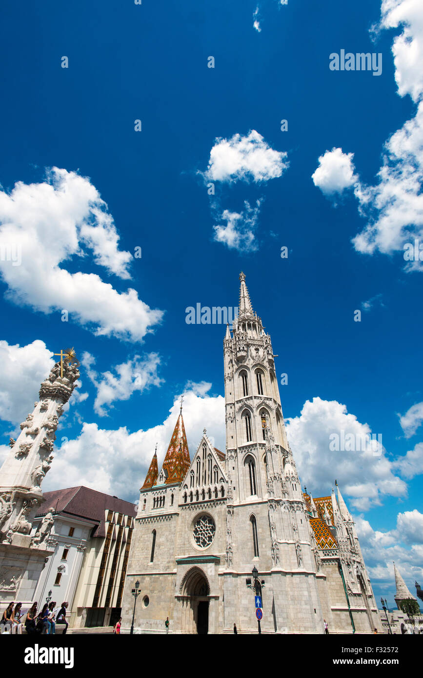 Matyas iglesia, Distrito del Castillo de Buda, en Budapest, Hungría Foto de stock