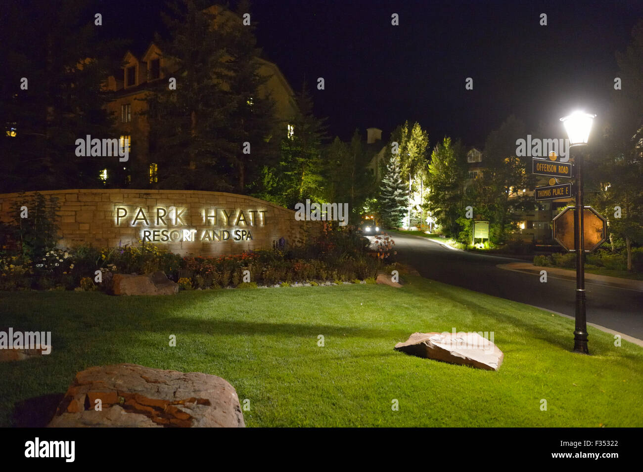 Park Hyatt Beaver Creek, Beaver Creek CO Foto de stock