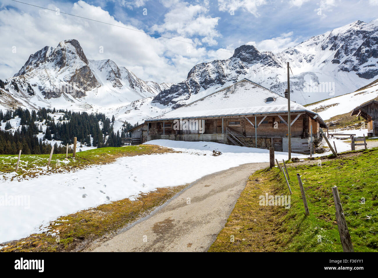 Gantrischseeli, Cantón de Berna, Suiza, Europa. Foto de stock