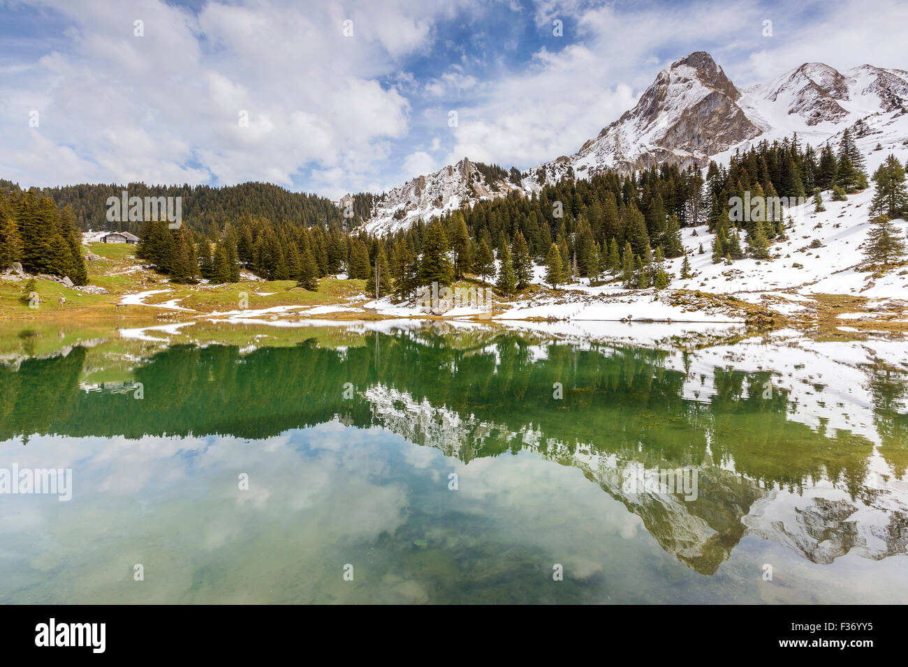 Gantrischseeli, Cantón de Berna, Suiza, Europa. Foto de stock