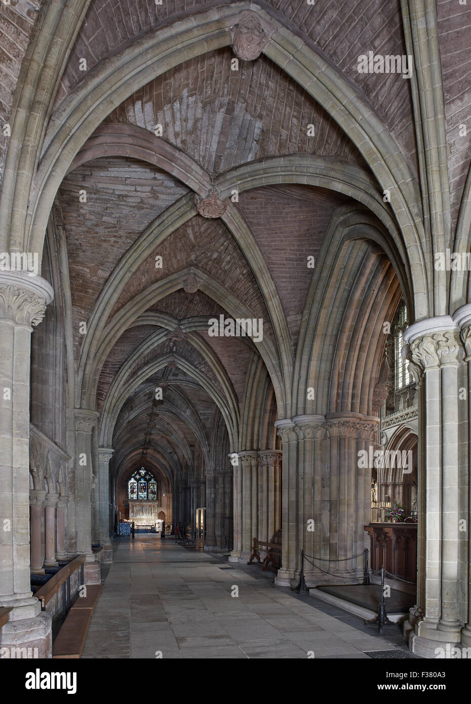 Lichfield Cathedral, coro del norte pasillo Foto de stock