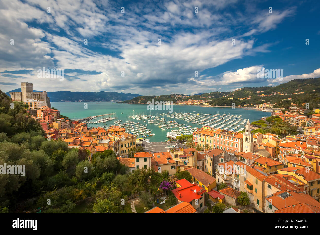 Lerici, la Riviera italiana, Liguria, Norther Ligury - Italia Foto de stock