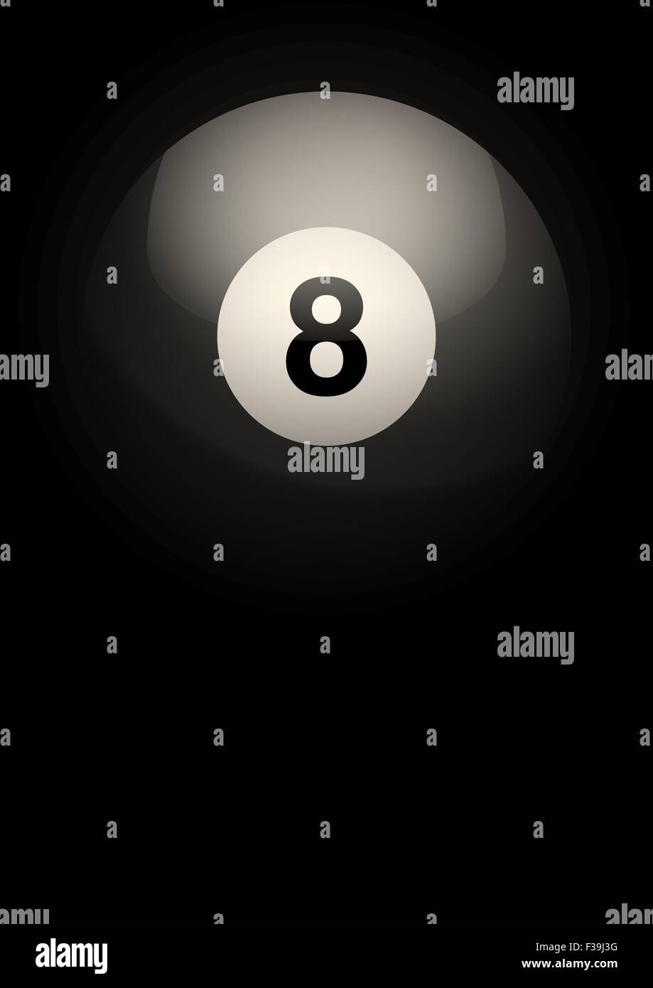 Fondo oscuro de bola de billar. Ilustración vectorial Imagen Vector de