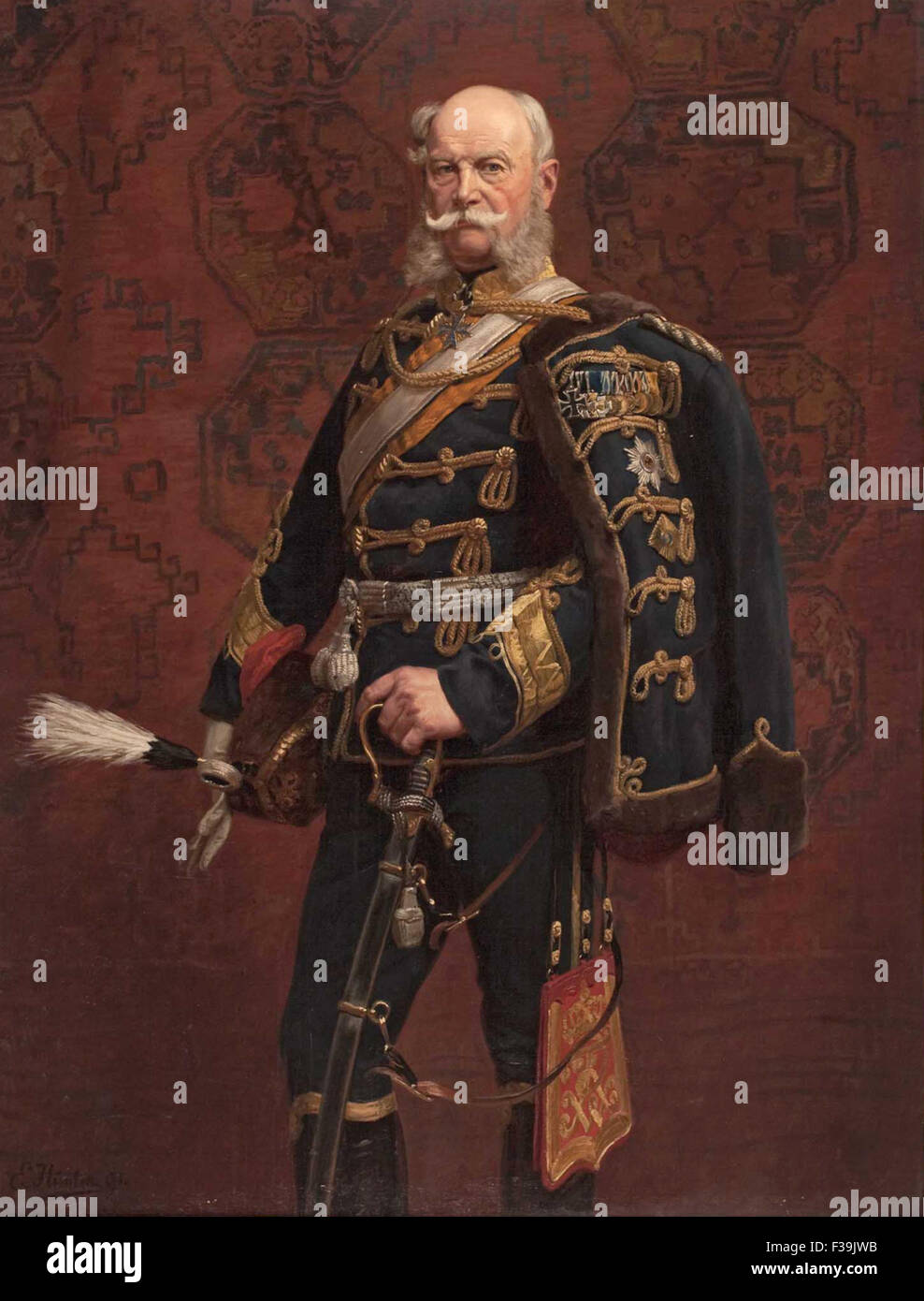 Guillermo I, Guillermo I, Rey de Prusia y el primer emperador alemán Foto de stock