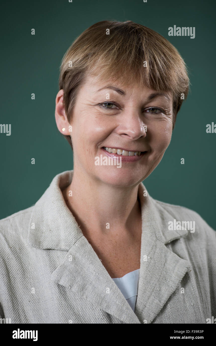 El político británico y miembro del Partido Verde de Inglaterra y Gales, Caroline Lucas. Foto de stock