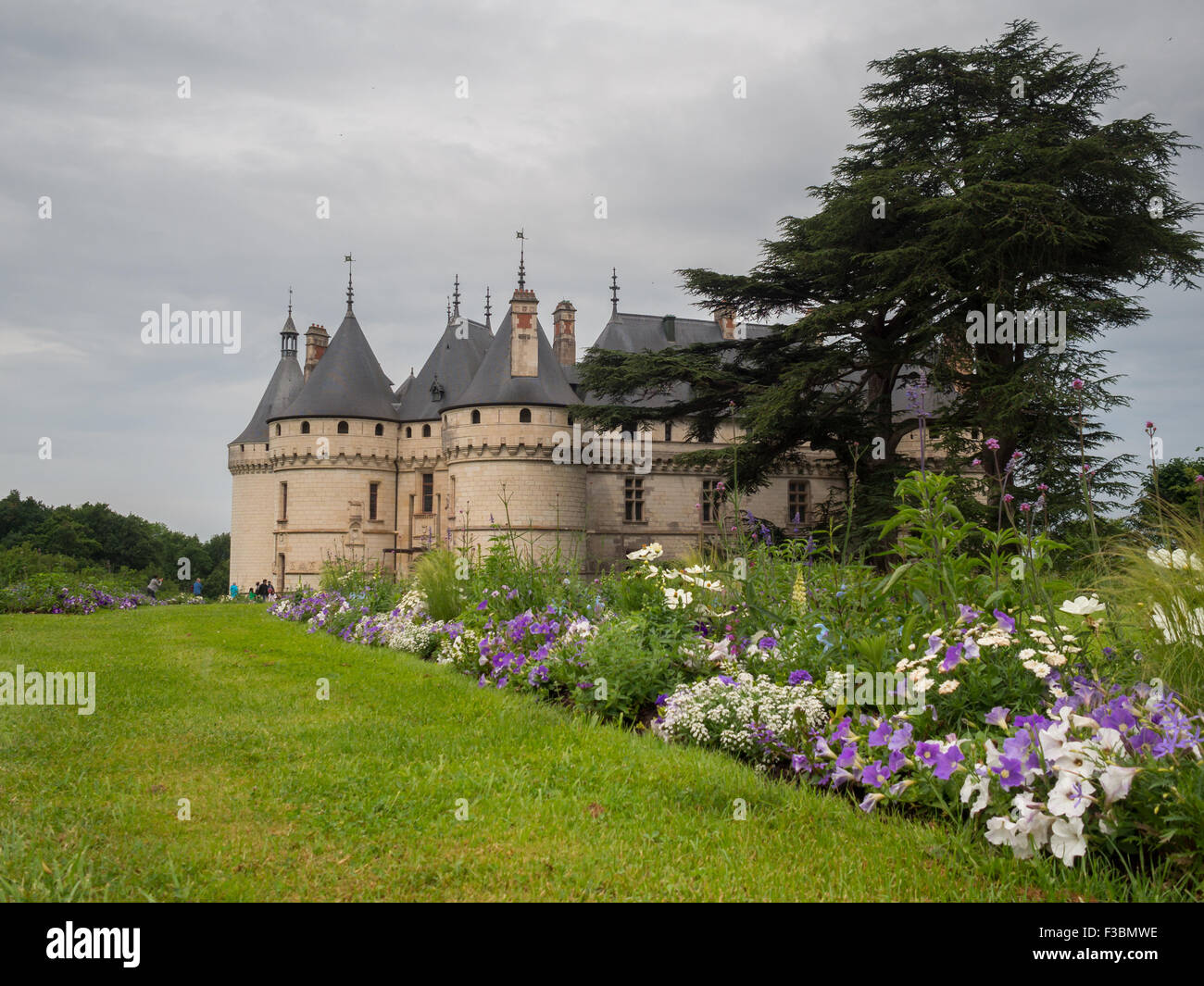 Chaumont-sur-Loire Chateau y jardín Foto de stock
