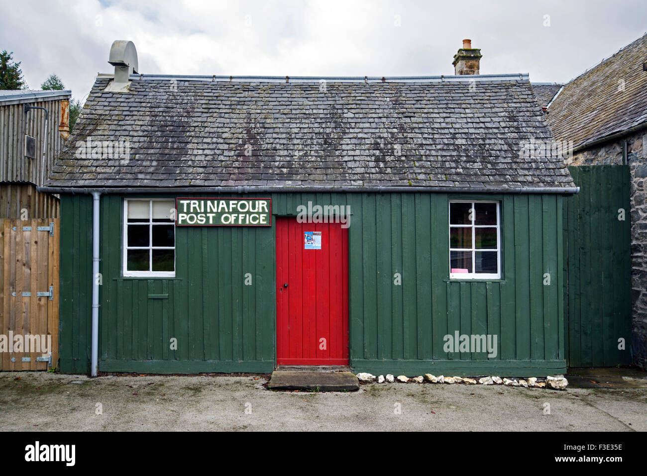Oficina de Correos Trinafour, parte de Atholl Country Life Museum, en el pueblo de Blair Atholl, Perthshire, Escocia. Foto de stock