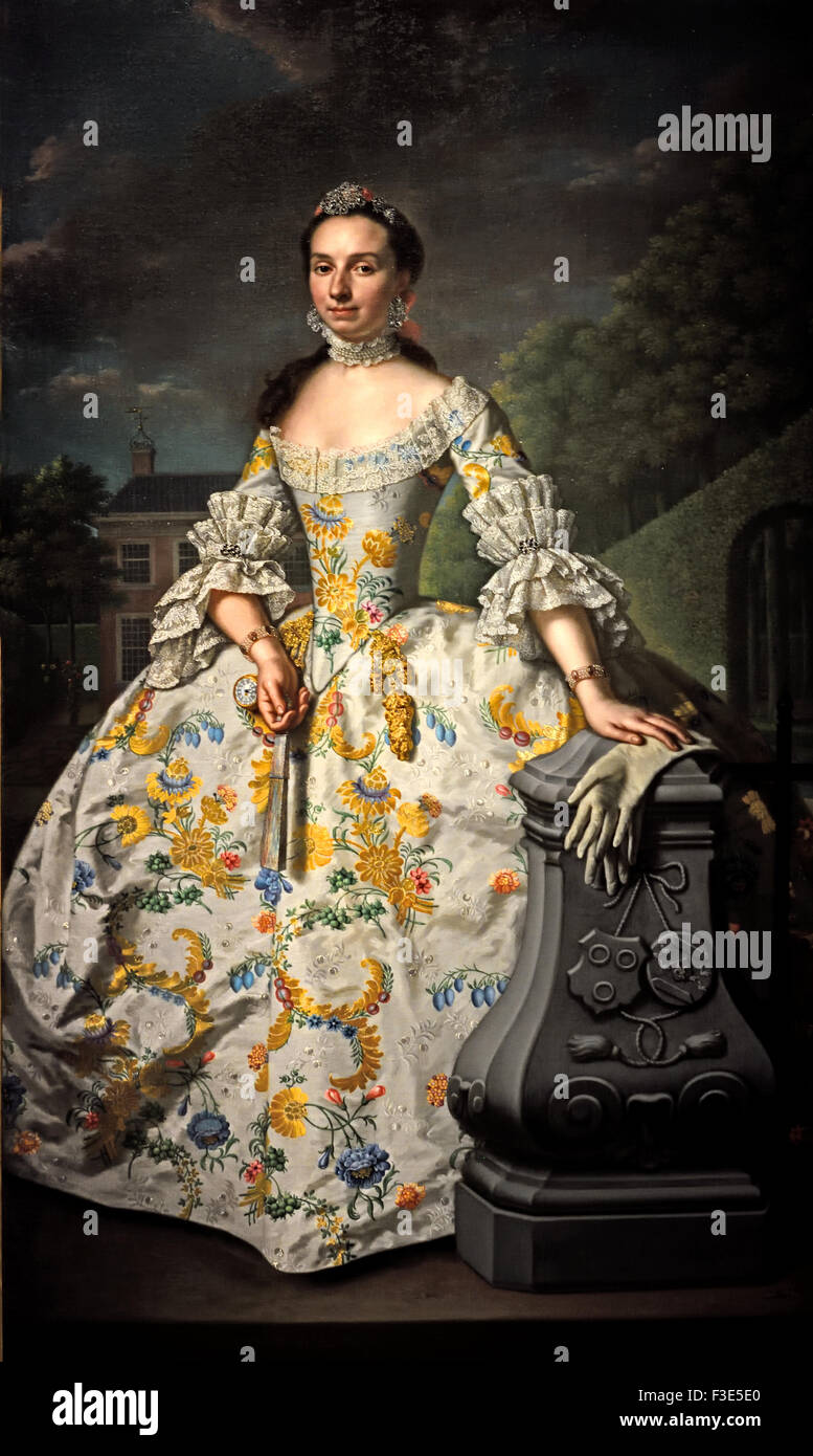 Retrato de Charlotte Beatriz Strick van Linschoten Mattheus Verheyden 1755 1700 - 1777 Holanda Holandesa Foto de stock