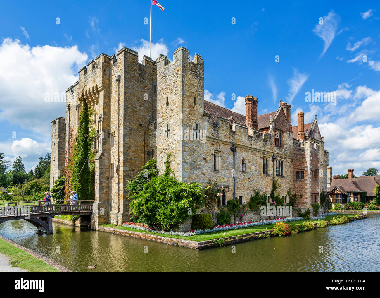 El castillo de Hever, la casa de Anne Boleyn, Hever, Kent, Inglaterra, Reino Unido. Foto de stock
