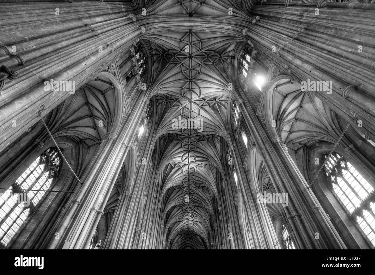 En la Catedral de Canterbury de techo Foto de stock