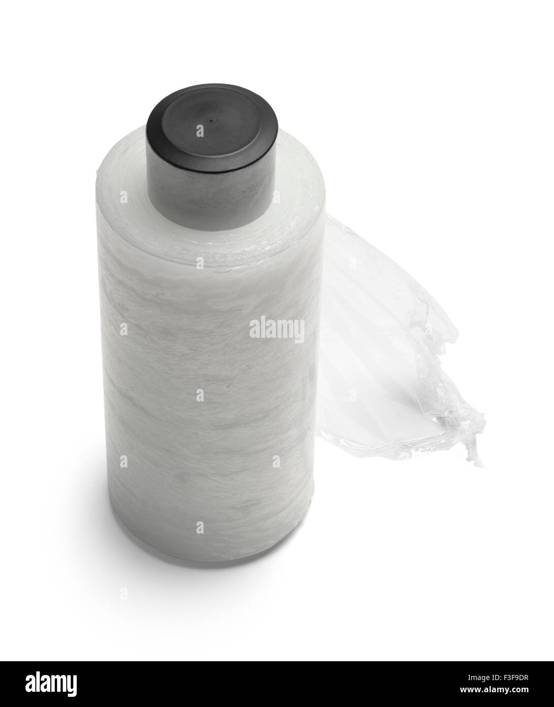 Enrollar la Película de embalaje de plástico aislado sobre fondo blanco. Foto de stock