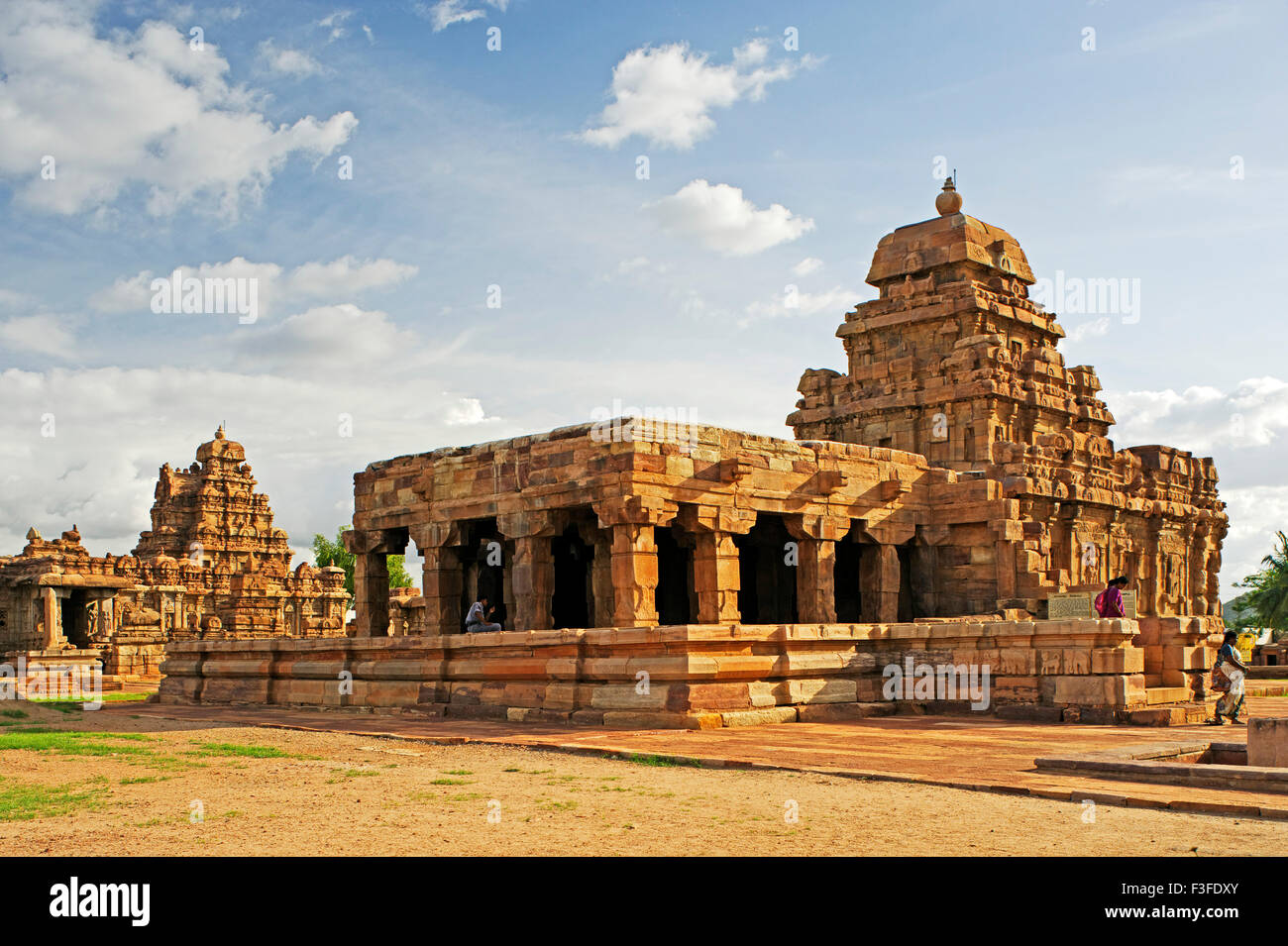 Templo Pattadakal ; Monumento a la dinastía Chalukya ; Patrimonio de la Humanidad de la Unesco ; Pattadakal ; Pattadakallu ; Raktapura ; Distrito de Bagalkot ; Karnataka ; India ; Asia Foto de stock