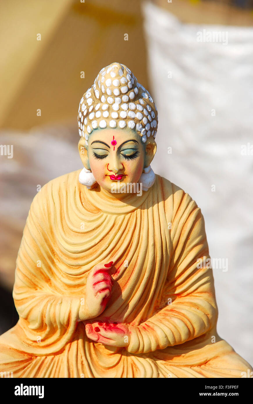 Ídolo del Señor Buda, India, Asia Foto de stock