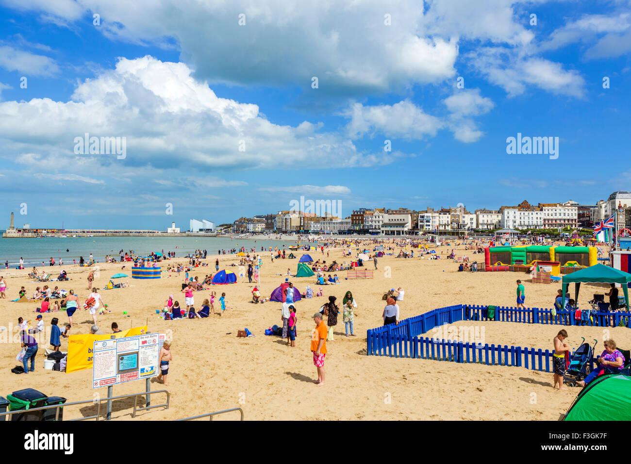 La playa en Margate, Kent, Inglaterra, Reino Unido. Foto de stock