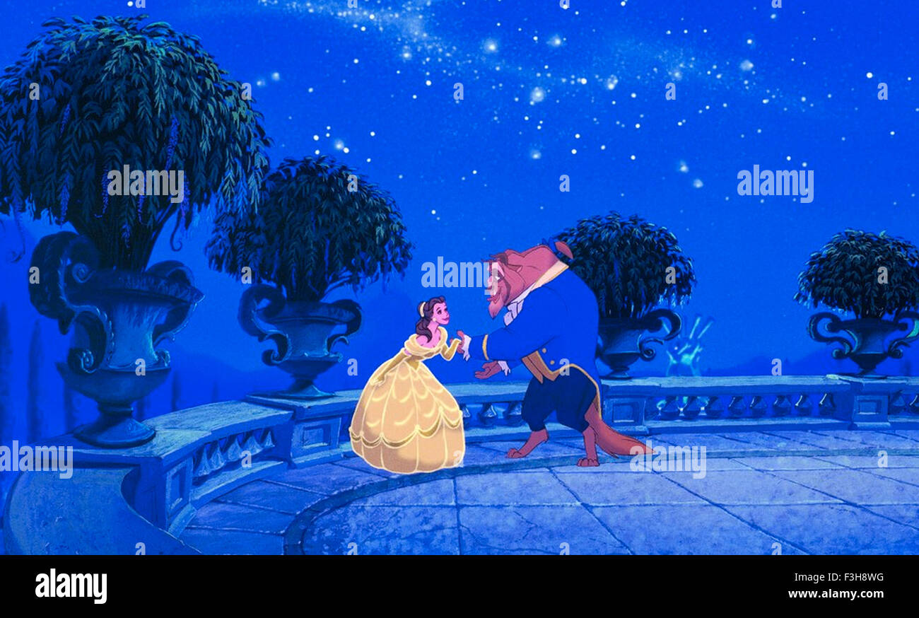 La Bella y LA Bestia de 1991, Walt Disney Productions Animación Foto de stock