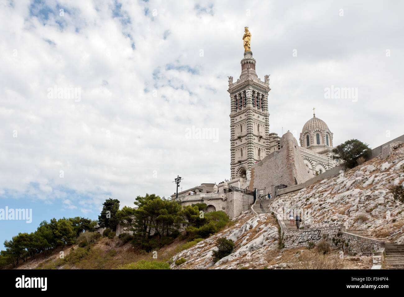 La catedral de Notre Dame de la Garde, Marsella, Francia Foto de stock