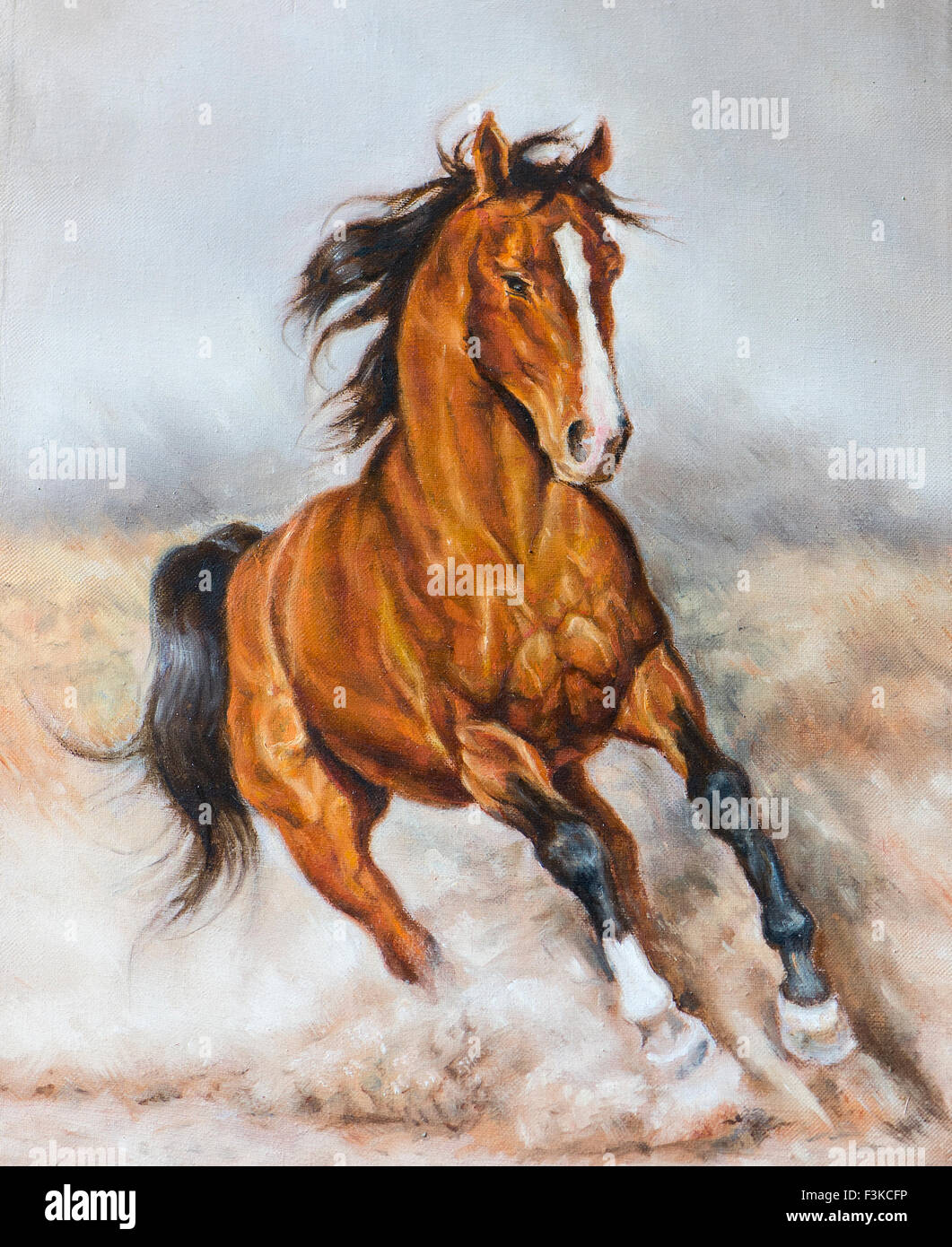 Canvas oil painting horse paint fotografías e imágenes de alta resolución -  Alamy