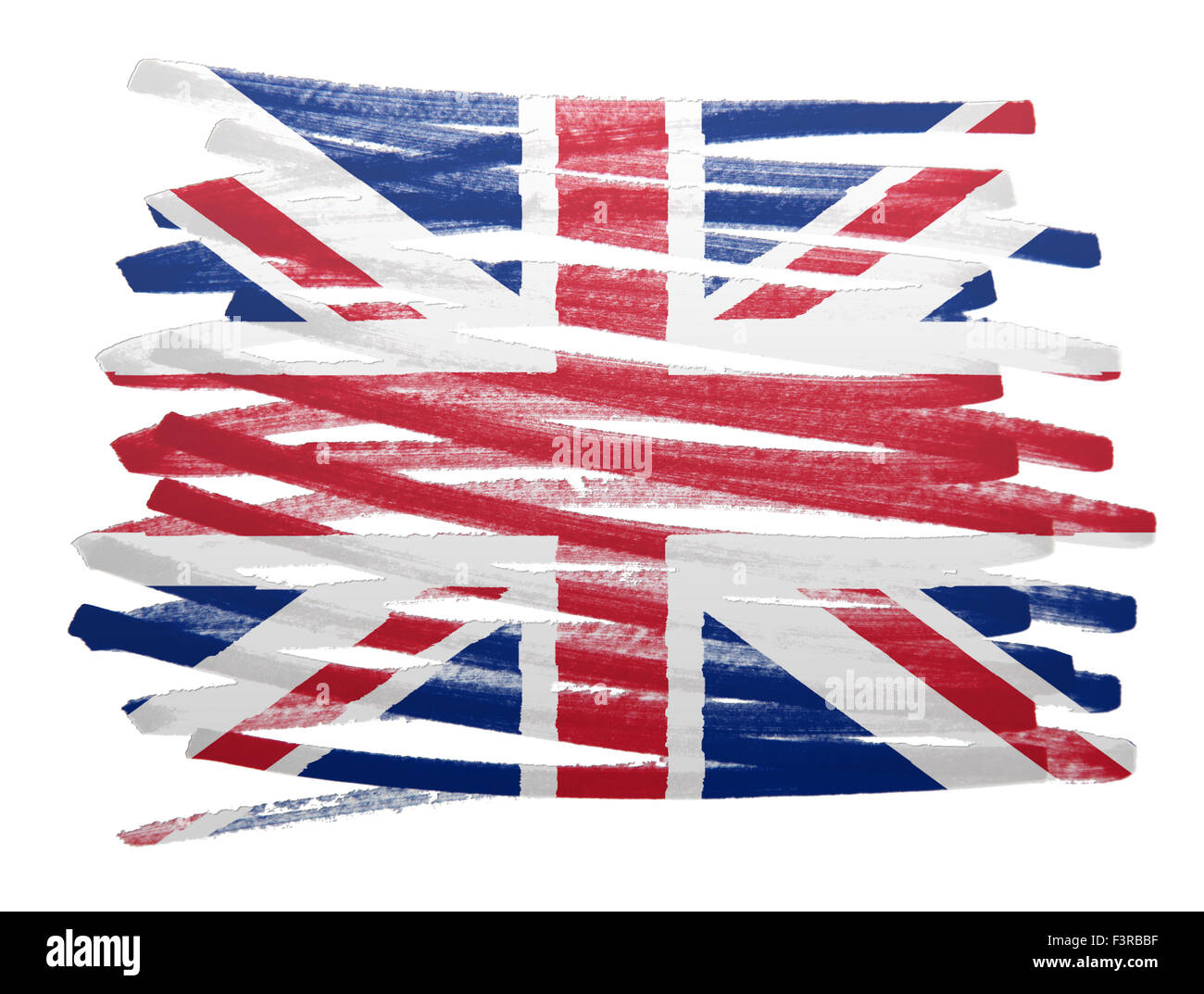 Ilustración de bandera hecha con lápiz - UK Foto de stock