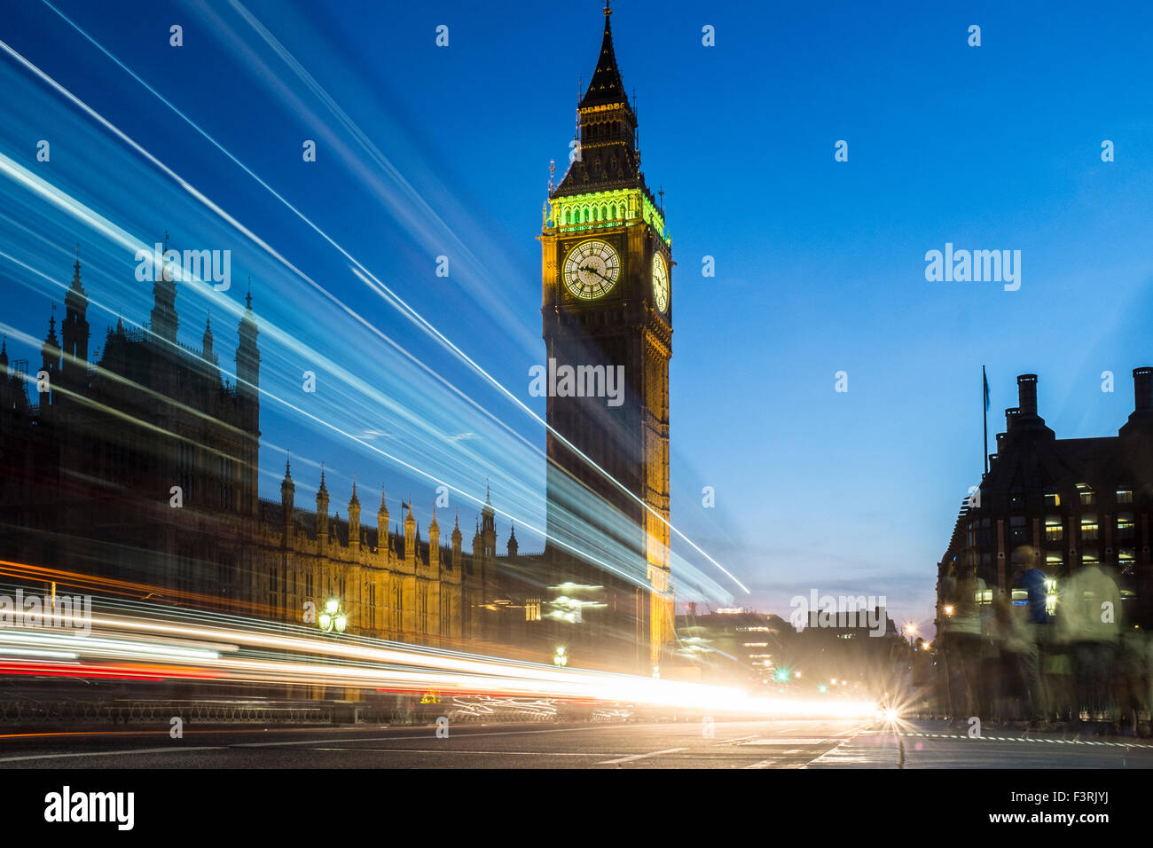 El Big Ben y el Palacio de Westminster, Londres, Reino Unido. Foto de stock